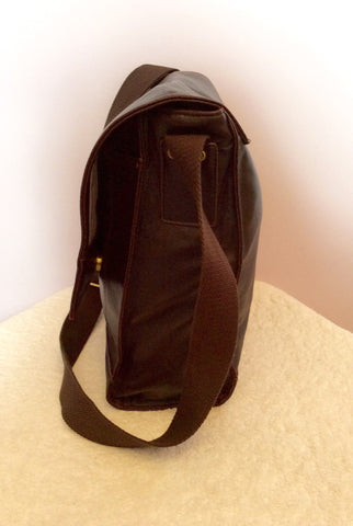 Brand New Storm Dark Brown Leather Shoulder Bag - Whispers Dress Agency - Sold - 2