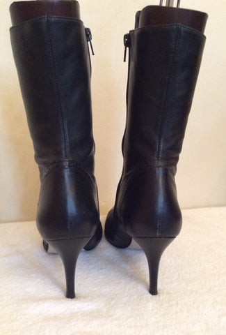 Jane Shilton Black Leather Ankle Boots Size 7.5/41 - Whispers Dress Agency - Womens Boots - 4