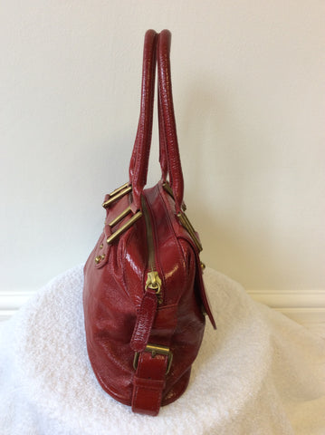 PAUL SMITH RED LEATHER SHOULDER BAG