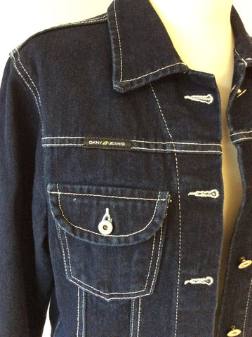 DKNY JEANS DARK BLUE DENIM JACKET SIZE XL - Whispers Dress Agency - Womens Coats & Jackets - 2