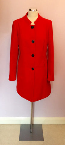Marks & Spencer Poppy Red Coat Size 12 - Whispers Dress Agency - Sold - 1
