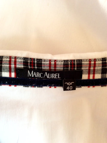 Marc Aurel White Long Sleeve Shirt Size 40 UK 12 - Whispers Dress Agency - Womens Shirts & Blouses - 3