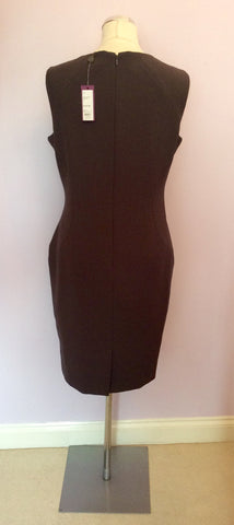 Brand New Pied A Terre Dark Grey Panel Trim Dress Size 16 - Whispers Dress Agency - Womens Dresses - 3