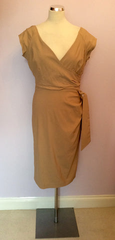 SO COUTURE CAMEL WIGGLE PANCEL DRESS SIZE 14 - Whispers Dress Agency - Womens Dresses - 1