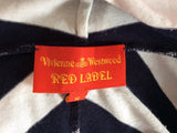 Vivienne Westwood Dark Blue & White Stripe Hooded Dress Size S - Whispers Dress Agency - Womens Dresses - 3