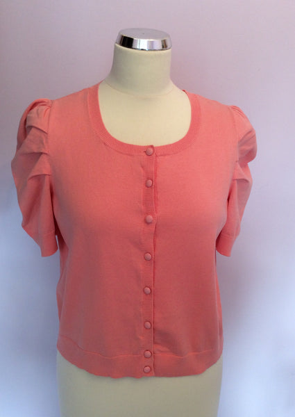 Monsoon Apricot Short Sleeve Cardigan Size 14 - Whispers Dress Agency - Sold - 1