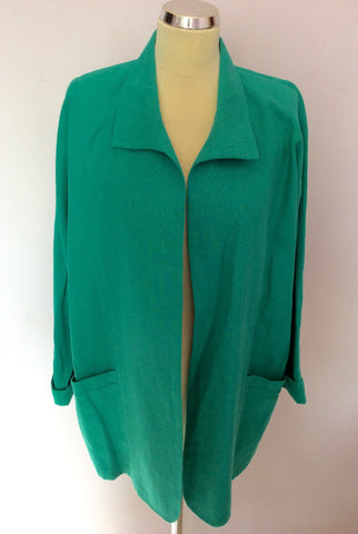 Brand New Patricia Dawson Of Harrogate Green Cotton & Linen Trouser Suit Size L - Whispers Dress Agency - Womens Suits & Tailoring - 2