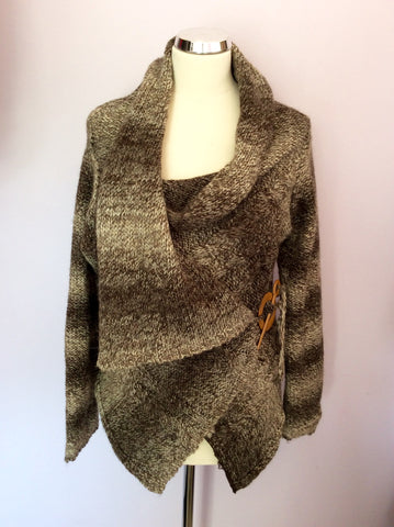 Marlene B Brown Wrap Around Cardigan One Size - Whispers Dress Agency - Womens Knitwear - 1