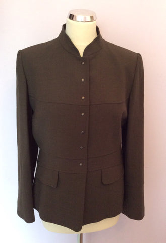 Précis Petite Dark Green Wool Blend Jacket Size 14 - Whispers Dress Agency - Womens Coats & Jackets - 1