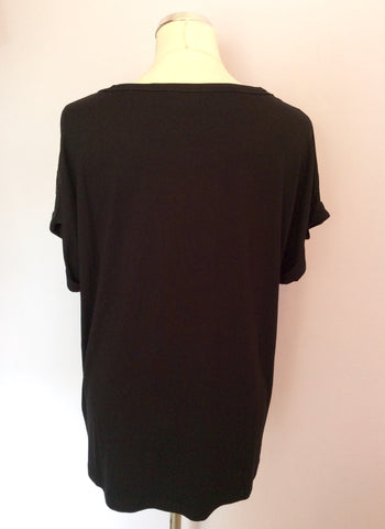Brand New Betty Barclay Black & Silver Print Short Sleeve Top Size 14 - Whispers Dress Agency - Womens Tops - 2