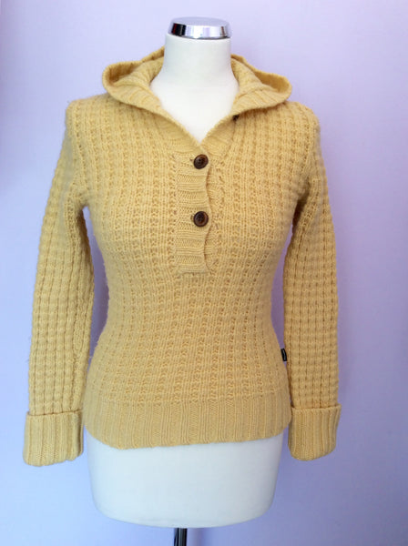 Girls Abercrombie & Fitch Yellow Hooded Jumper Size L - Whispers Dress Agency - Girls Knitwear - 1