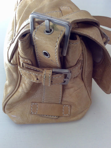 Francesco Biasia Beige Leather Shoulder Bag - Whispers Dress Agency - Shoulder Bags - 3