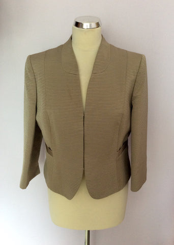 PHASE EIGHT MINK RIBBED BOX JACKET SIZE 14 - Whispers Dress Agency - Womens Coats & Jackets - 1