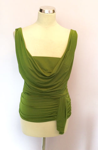 Coast Green Sleeveless Draped Top Size 12 - Whispers Dress Agency - Sold - 1