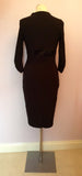 DIVA CATWALK BLACK 3/4 SLEEVE WIGGLE PENCIL DRESS SIZE L - Whispers Dress Agency - Sold - 4