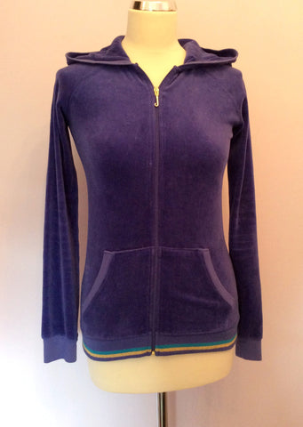 Juicy Couture Purple Velour Hooded Top Size 14 - Whispers Dress Agency - Womens Activewear - 1