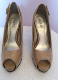 Guess Camel Patent Peeptoe Heels Size 6/39 - Whispers Dress Agency - Sold - 6