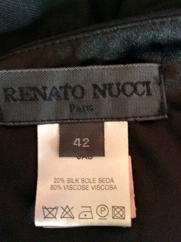Renato Nucci Black Jewel Trim Evening Dress Size 42 UK 14 - Whispers Dress Agency - Sold - 5