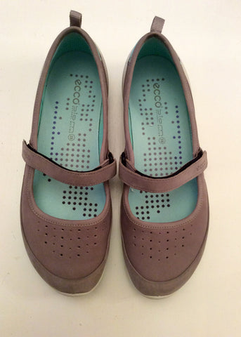 Brand New Ecco Grey Leather & Mint Green Comfort Shoes Size 6/39 - Whispers Dress Agency - Sold - 1