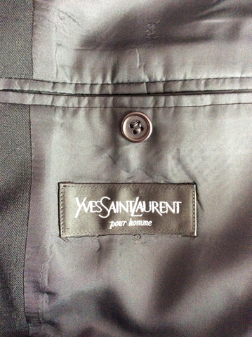 Yves Saint Laurent Black 3 Piece Wool Suit Size 40S/32W - Whispers Dress Agency - Sold - 5