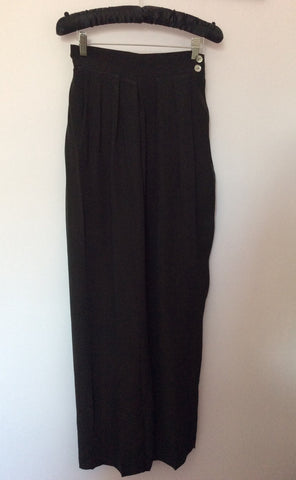 Vintage Jaeger Black Silk Vest Top & Trousers Suit Approx UK 6 - Whispers Dress Agency - Womens Vintage - 4