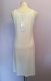 Brand New Crea Concept White Cotton Stretch Dress Size 44 UK 12 - Whispers Dress Agency - Sold - 2