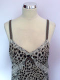 Brand New Marccain Leopard Print Wool Blend Dress Size N5 UK 14/16 - Whispers Dress Agency - Sold - 2