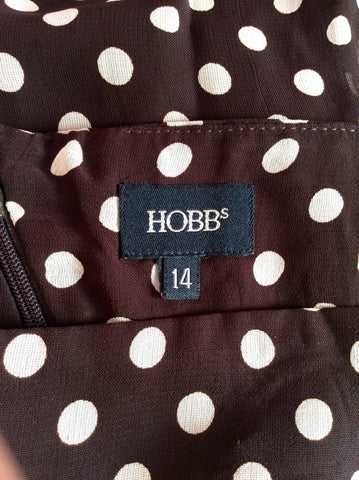 Hobbs Brown & Ivory Spot Skirt Size 14 - Whispers Dress Agency - Womens Skirts - 2