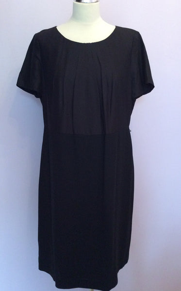 Brand New Marks & Spencer Black Silk & Wool Blend Dress Size 16 - Whispers Dress Agency - Sold - 1