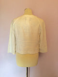 JAEGER WHITE LINEN SUMMER JACKET SIZE 10 - Whispers Dress Agency - Womens Coats & Jackets - 2