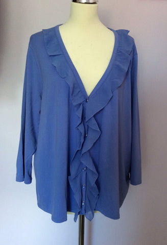 Elvi Lavender Frill Trim Cardigan/Top Size 3 UK XL - Whispers Dress Agency - Sold - 1