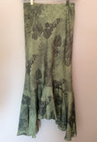 Monsoon Grey & Green Silk Print Top & Long Skirt Size 12 - Whispers Dress Agency - Womens Special Occasion - 4