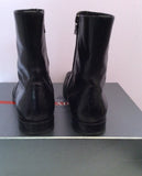 Prada Black Leather Brogue Ankle Boots Size 7 / 41 - Whispers Dress Agency - Sold - 4