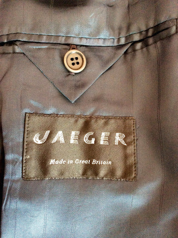 Jaeger Dark Blue Linen & Silk Suit Size 40S/ 32W/ 31L - Whispers Dress Agency - Sold - 4