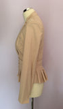 Reiss Nude Cotton Pleated Trim Jacket Size S - Whispers Dress Agency - Womens Coats & Jackets - 3