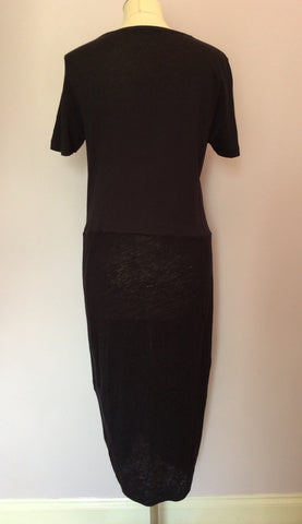 Cos Black Cotton Top & Wrap Around Linen Skirt Dress Size M - Whispers Dress Agency - Sold - 3