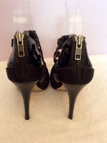 Carvela Black Satin Strappy Jewel Trim Heels Size 5/38 - Whispers Dress Agency - Womens Heels - 3