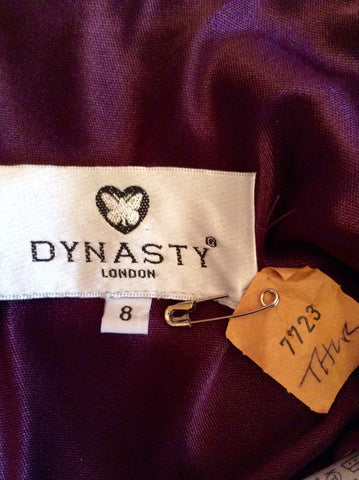 Dynasty Deep Plum Satin Long Evening Dress Size 8 - Whispers Dress Agency - Womens Eveningwear - 6