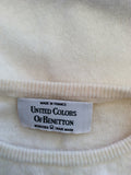 Vintage United Colours Of Benetton Ivory Jumper & Skirt Suit Size S/M - Whispers Dress Agency - Sold - 3