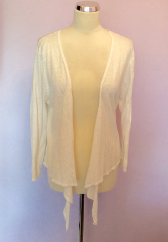Brand New Lakeland White Cotton & Linen Cardigan Size 18 - Whispers Dress Agency - Sold - 1