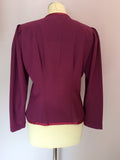 Berkertex Dark Pink Skirt & Jacket / Top Suit Size 12 - Whispers Dress Agency - Sold - 3
