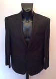 Next Black Pinstripe Wool Suit Size 42S/ 34W - Whispers Dress Agency - Mens Suits & Tailoring - 2