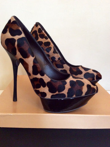 Carvela Brown Leopard Print Ponyskin Heels Size 7/40 - Whispers Dress Agency - Sold - 2