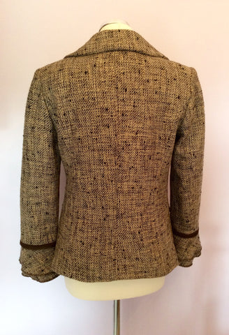 Per Una Brown Weave Wool Blend Jacket Size 10 - Whispers Dress Agency - Sold - 3