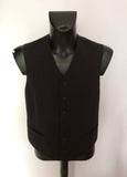 Yves Saint Laurent Black 3 Piece Wool Suit Size 40S/32W - Whispers Dress Agency - Sold - 6