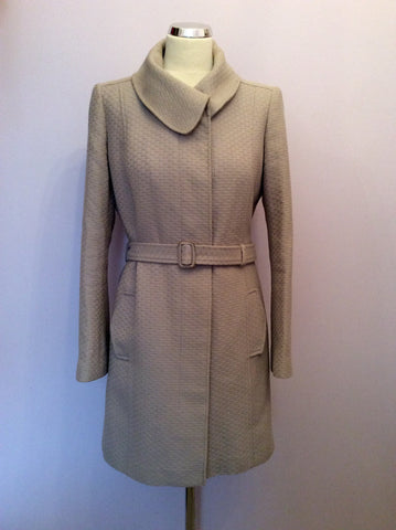 Reiss Blush / Mushroom Betsy Cotton Coat Size M - Whispers Dress Agency - Sold - 1