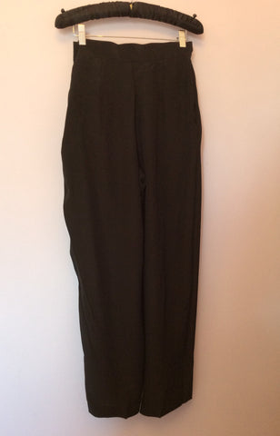 Vintage Jaeger Black Silk Vest Top & Trousers Suit Approx UK 6 - Whispers Dress Agency - Womens Vintage - 5