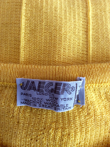 Vintage Jaeger Yellow Sleeveless Jumper Size 34" UK S/M - Whispers Dress Agency - Sold - 2