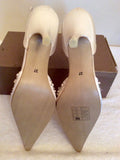 BRAND NEW MENBUR IVORY SATIN PEARL & JEWEL TRIM BRIDAL SHOES SIZE 4/37 - Whispers Dress Agency - Womens Occasion & Evening Shoes - 4