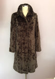 Furnatics Collection Dark Grey Faux Fur Coat Size 10 - Whispers Dress Agency - Sold - 1